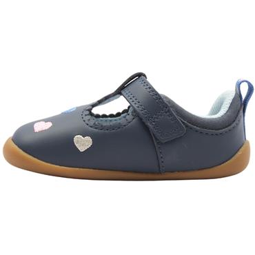 CLARKS ROAMER HEART T SHOE - NAVY F